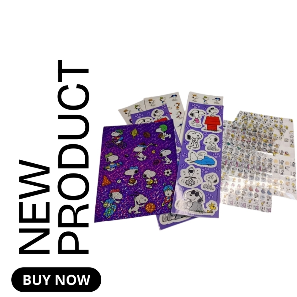 NEW Vintage 90s Sandylion Snoopy Sticker Set
